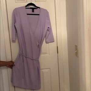 Lavender wrap dress